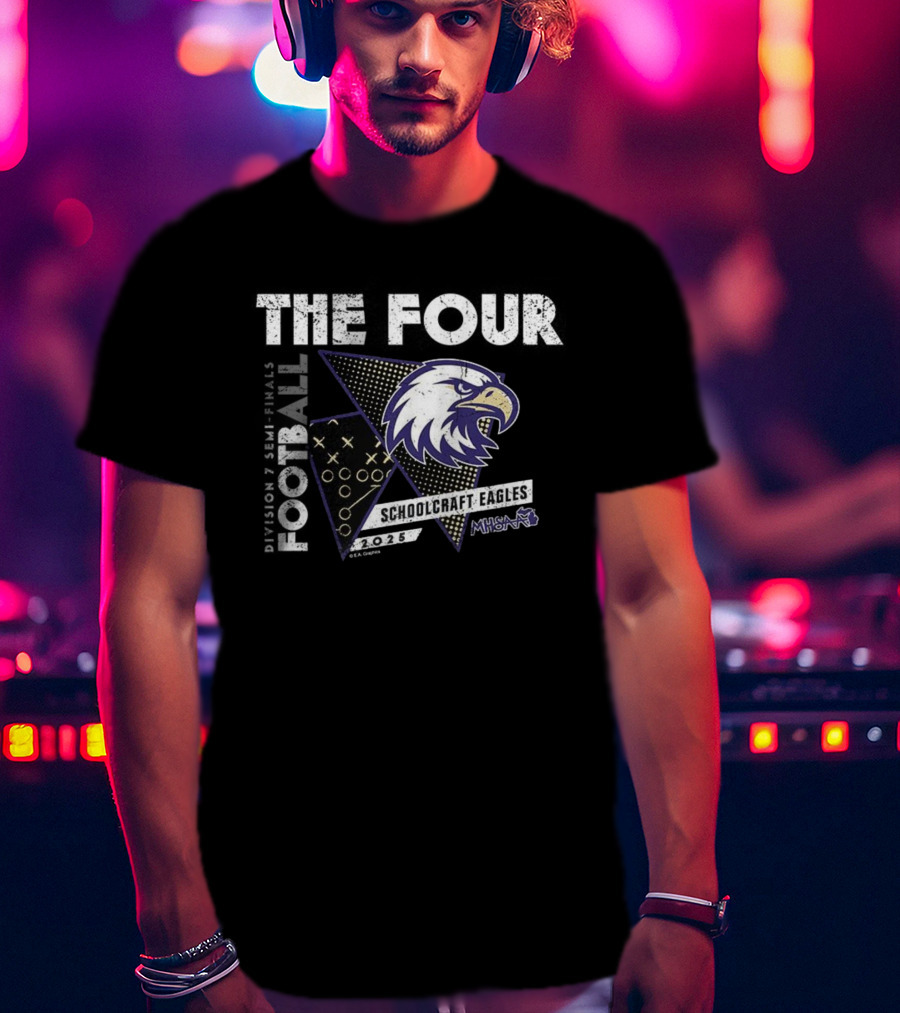 Schoolcraft Eagles MHSAA 2025 Football Division 7 The Four T-Shirt
