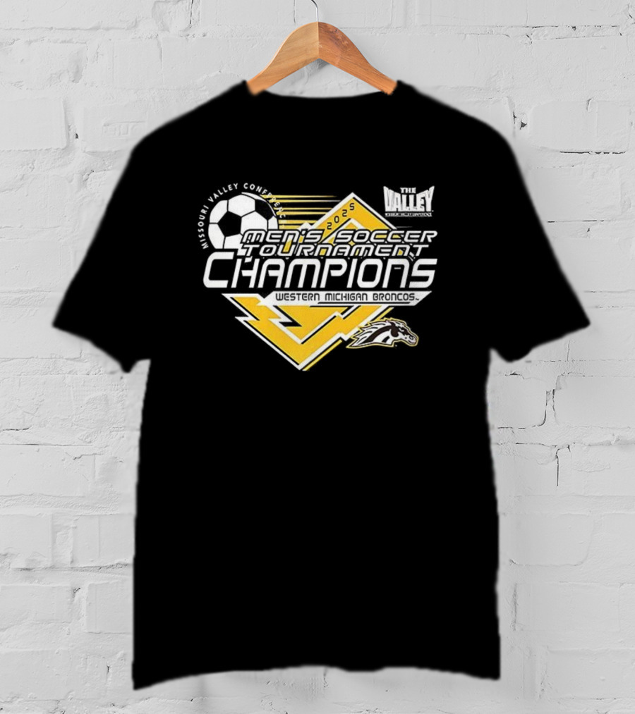 Missouri Valley Conference Soccer Champions Western Michigan Broncos 2025 T-Shirt