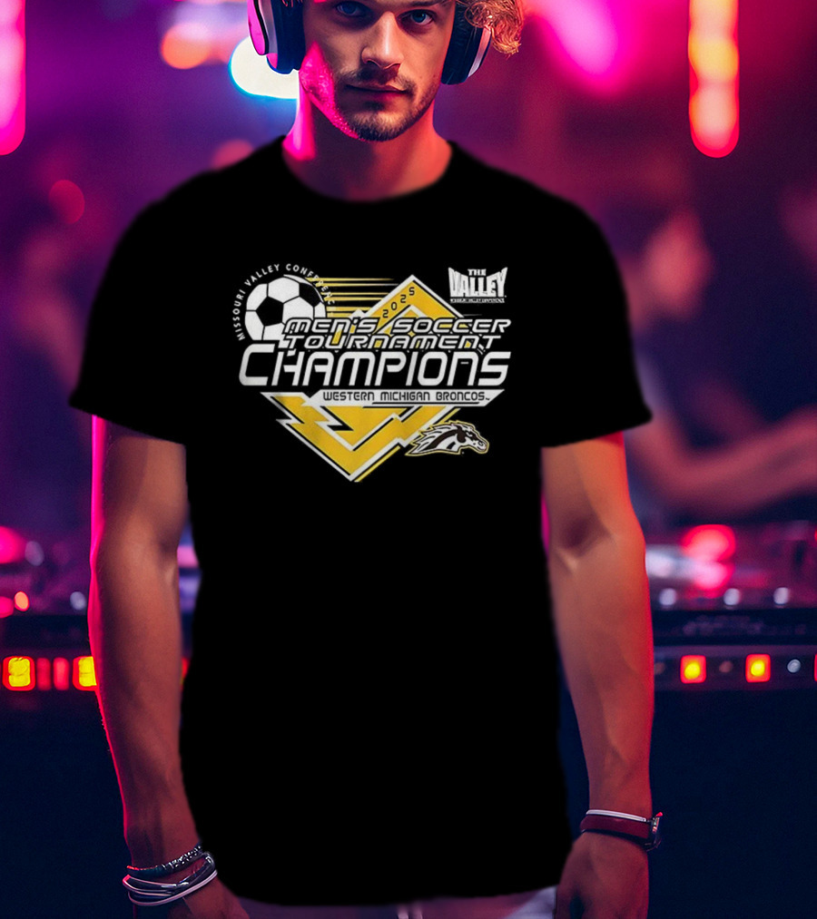 Missouri Valley Conference Soccer Champions Western Michigan Broncos 2025 T-Shirt