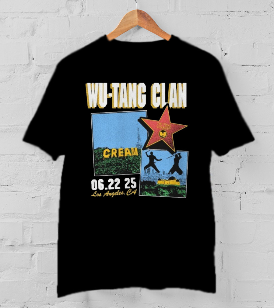Wu-Tang Clan Cream The Final Chamber Tour 06.22 25 Los Angeles CA T-Shirt