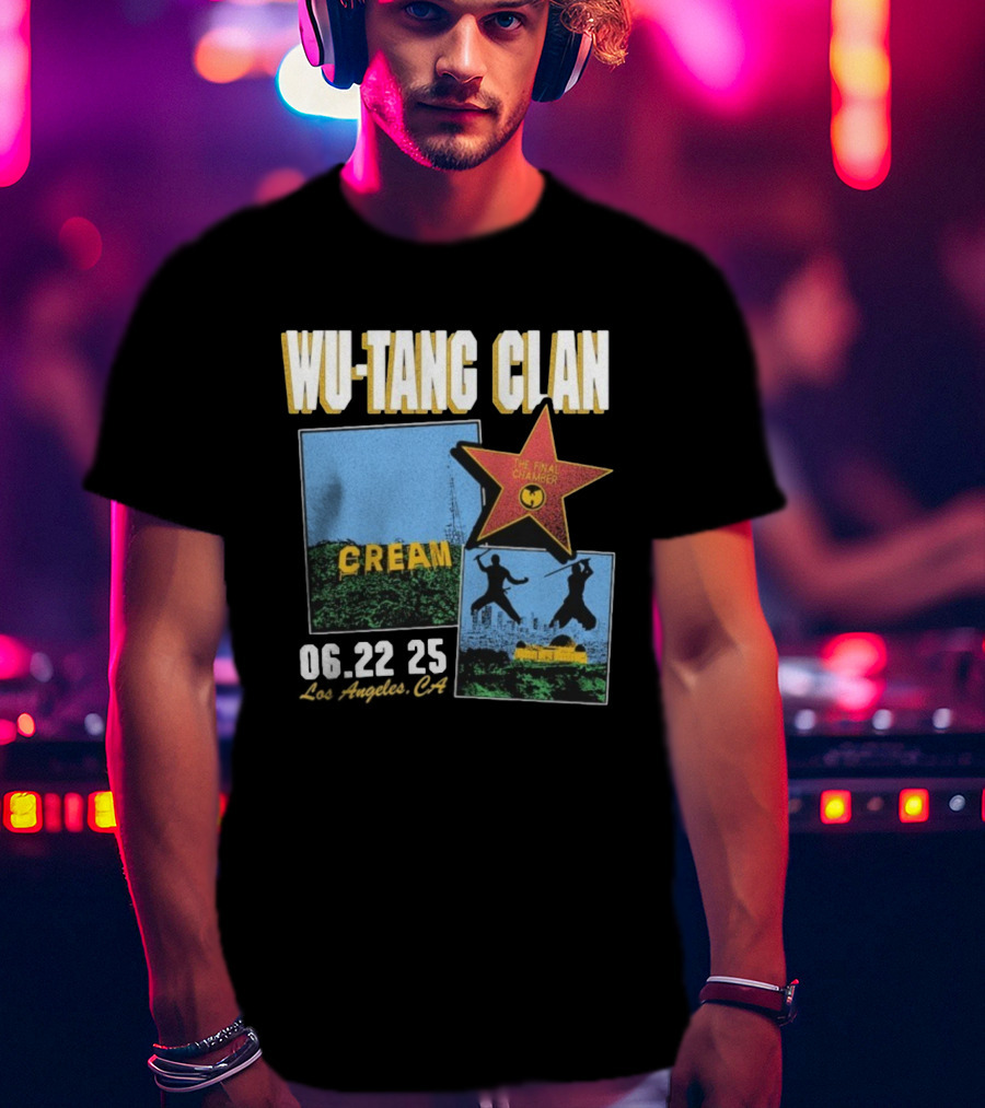 Wu-Tang Clan Cream The Final Chamber Tour 06.22 25 Los Angeles CA T-Shirt