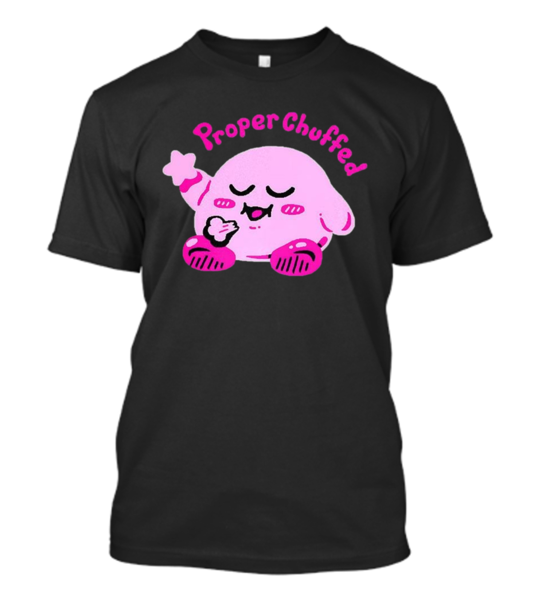 Kirby Proper Chuffed Happy Pink Character T-Shirt