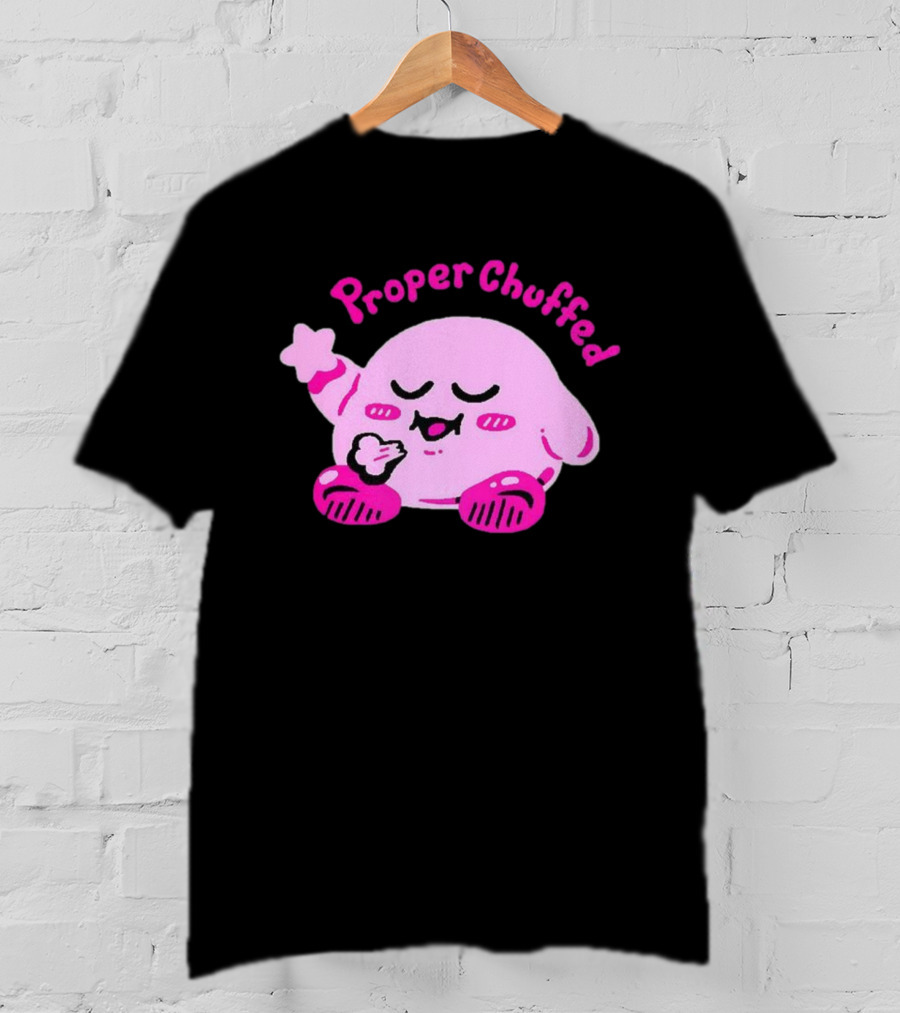 Kirby Proper Chuffed Happy Pink Character T-Shirt