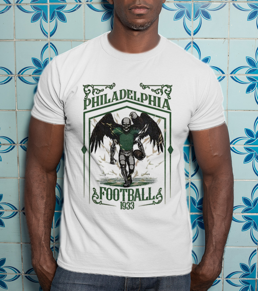 Philadelphia Eagles Skull Football 1933 Game Day T-Shirt