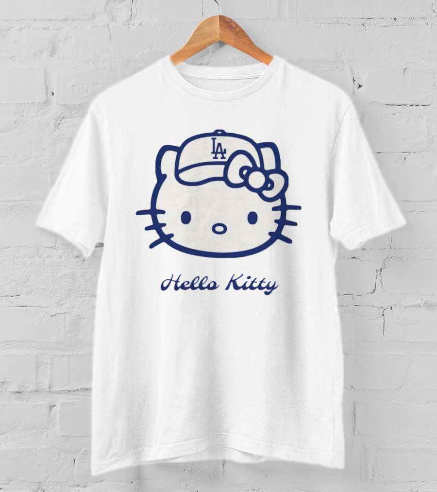 Hello Kitty LA Dodgers MLB World Series 2025 Collaboration T-Shirt