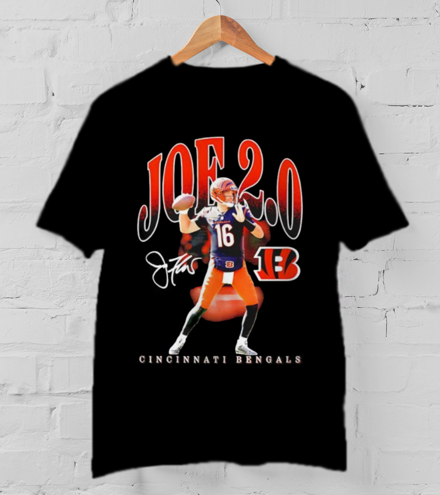 Cincinnati Bengals Joe 2.0 Player 16 Hype Signature T-Shirt