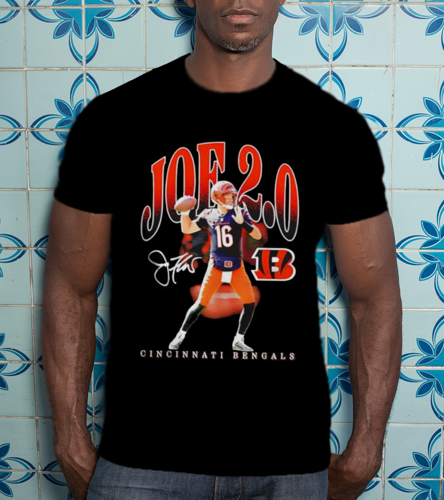 Cincinnati Bengals Joe 2.0 Player 16 Hype Signature T-Shirt