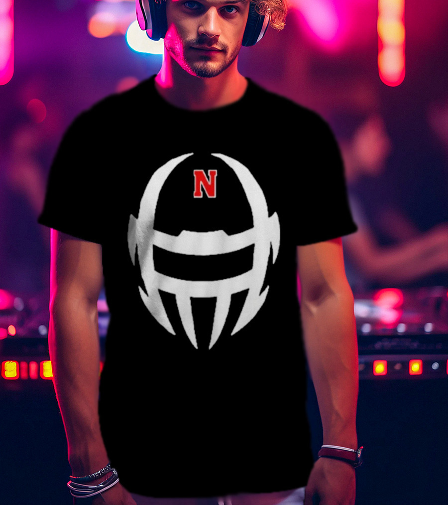 Coach Matt Rhule Nebraska Cornhuskers N Helmet T-Shirt