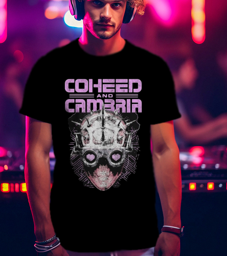Coheed And Cambria Spiked Mask Heart Eyes T-Shirt