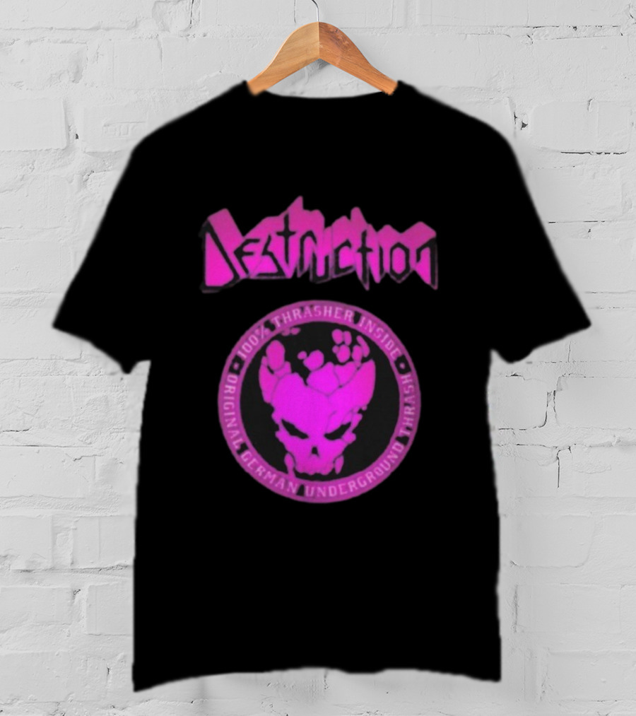 Destruction 100% Thrasher Inside Original German Underground Thrash Lila T-Shirt