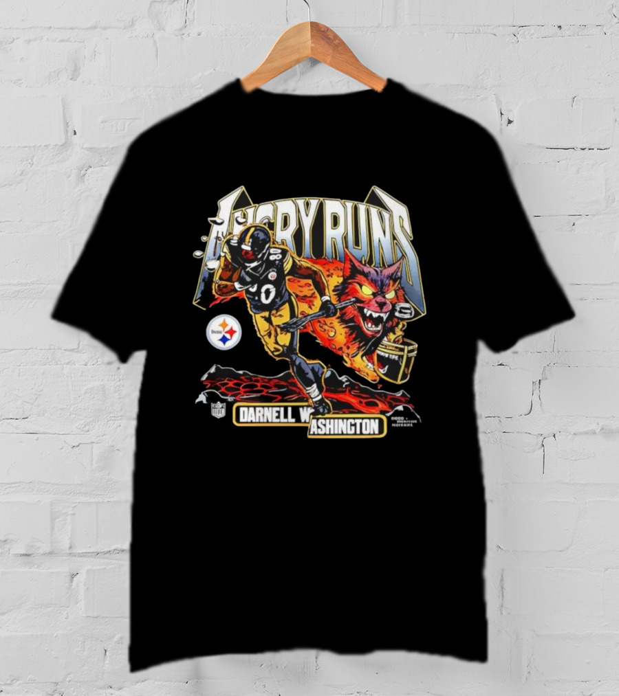 Darnell Washington Pittsburgh Steelers Angry Runs Roadwolf NFL T-Shirt