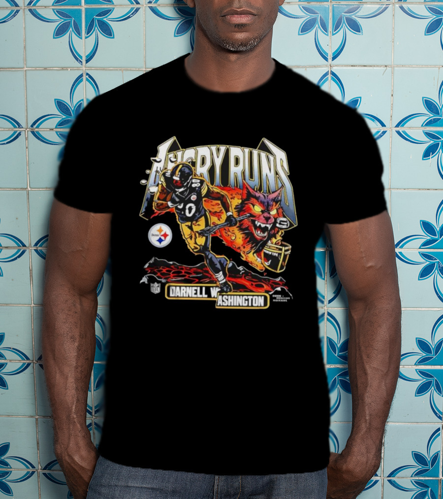 Darnell Washington Pittsburgh Steelers Angry Runs Roadwolf NFL T-Shirt
