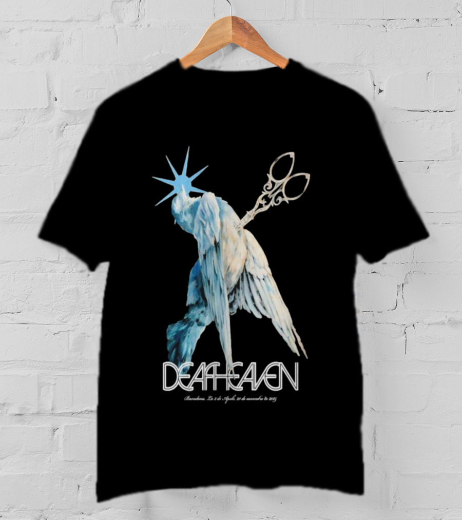 Deafheaven Barcelona November 20 2025 San Francisco CA Scissors Bird Statue Gothic Art T-Shirt