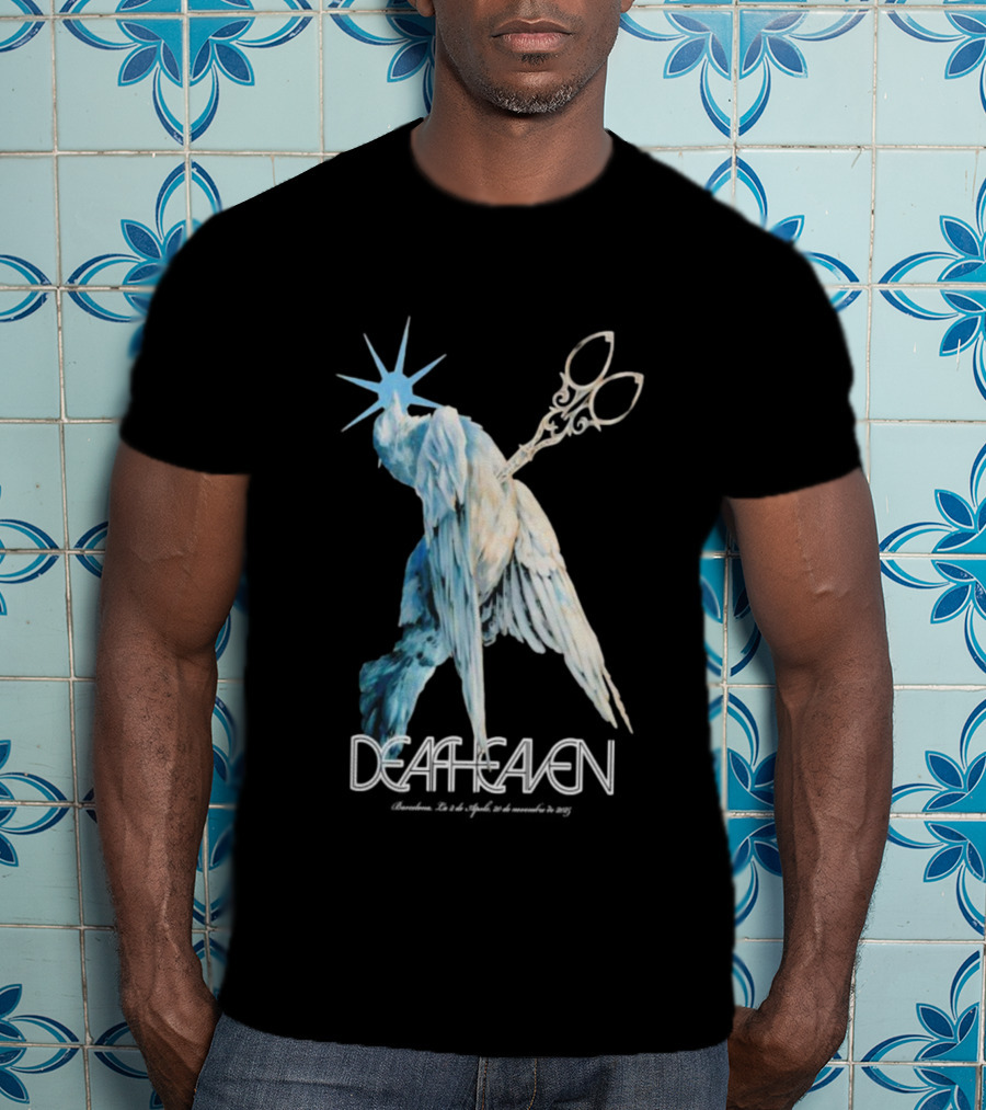 Deafheaven Barcelona November 20 2025 San Francisco CA Scissors Bird Statue Gothic Art T-Shirt