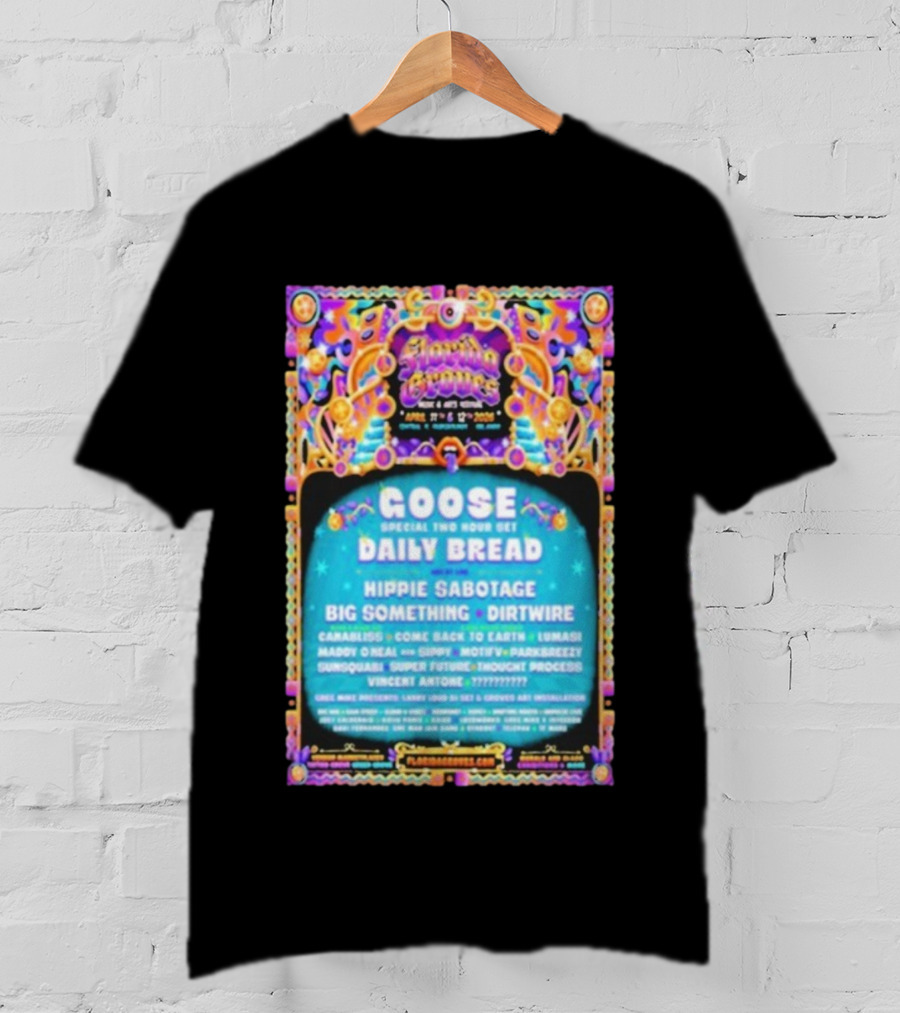 Florida Groove Festival April 11-12 2026 Central Florida Fairgrounds Goose Daily Bread Lineup T-Shirt