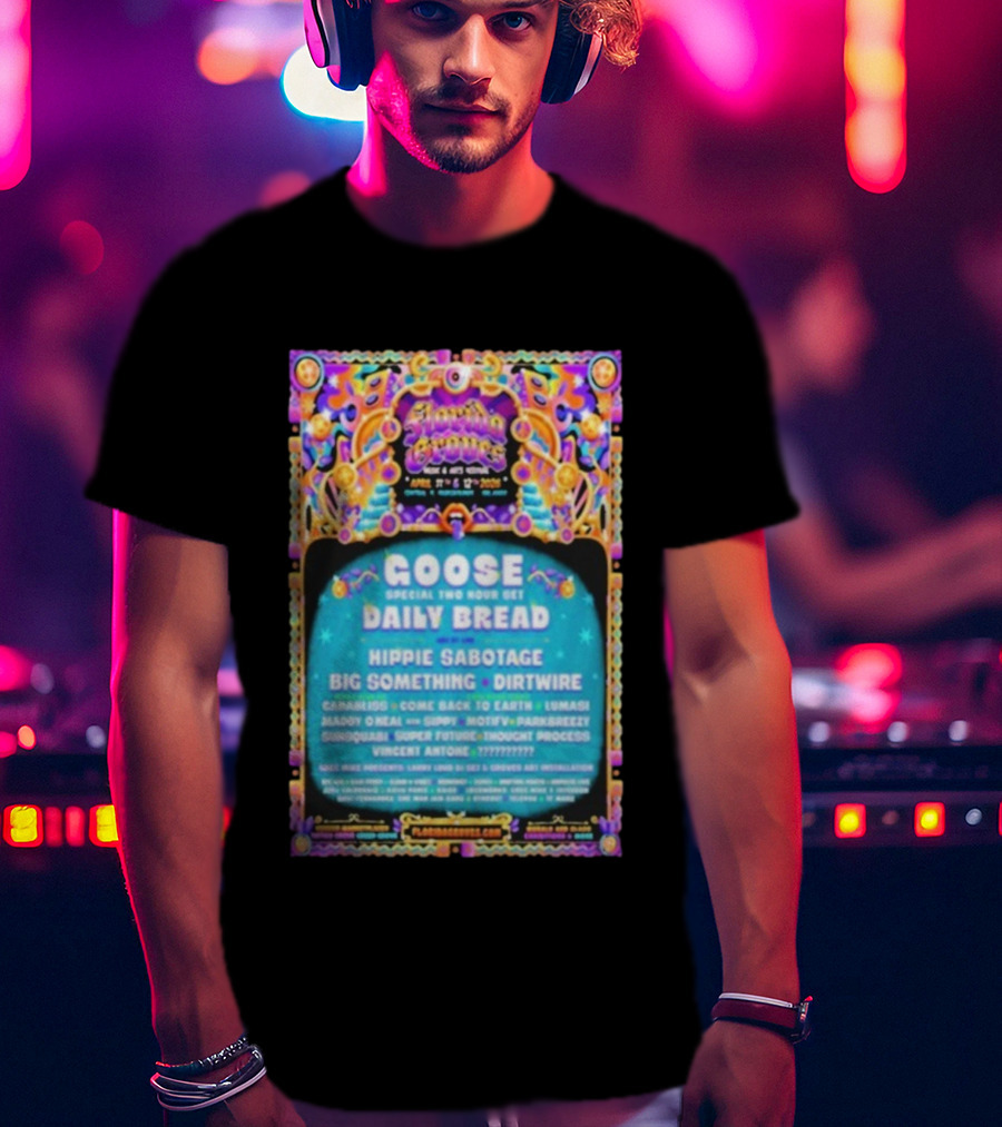 Florida Groove Festival April 11-12 2026 Central Florida Fairgrounds Goose Daily Bread Lineup T-Shirt