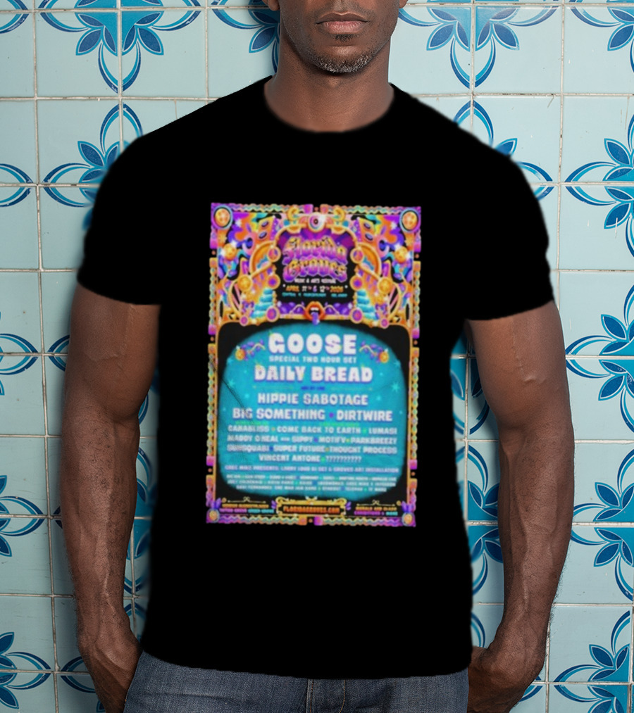 Florida Groove Festival April 11-12 2026 Central Florida Fairgrounds Goose Daily Bread Lineup T-Shirt