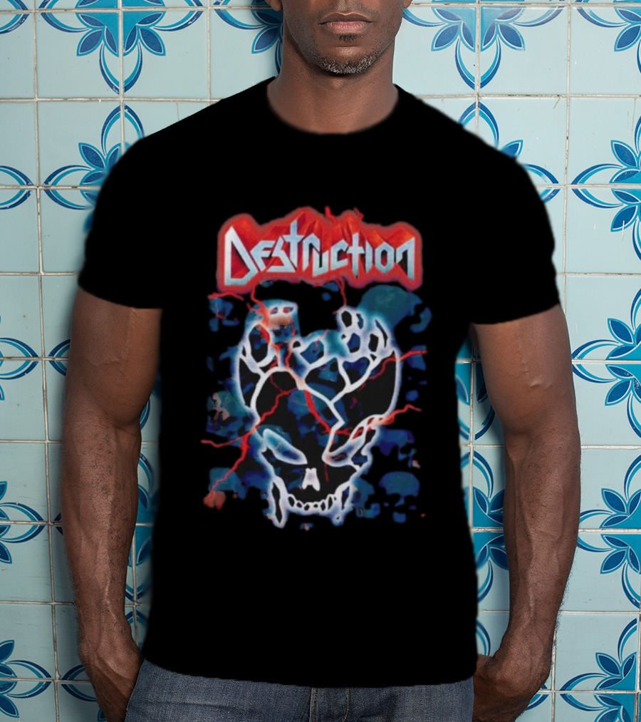 Destruction Band 40 Years Anniversary Skull Artwork T-Shirt
