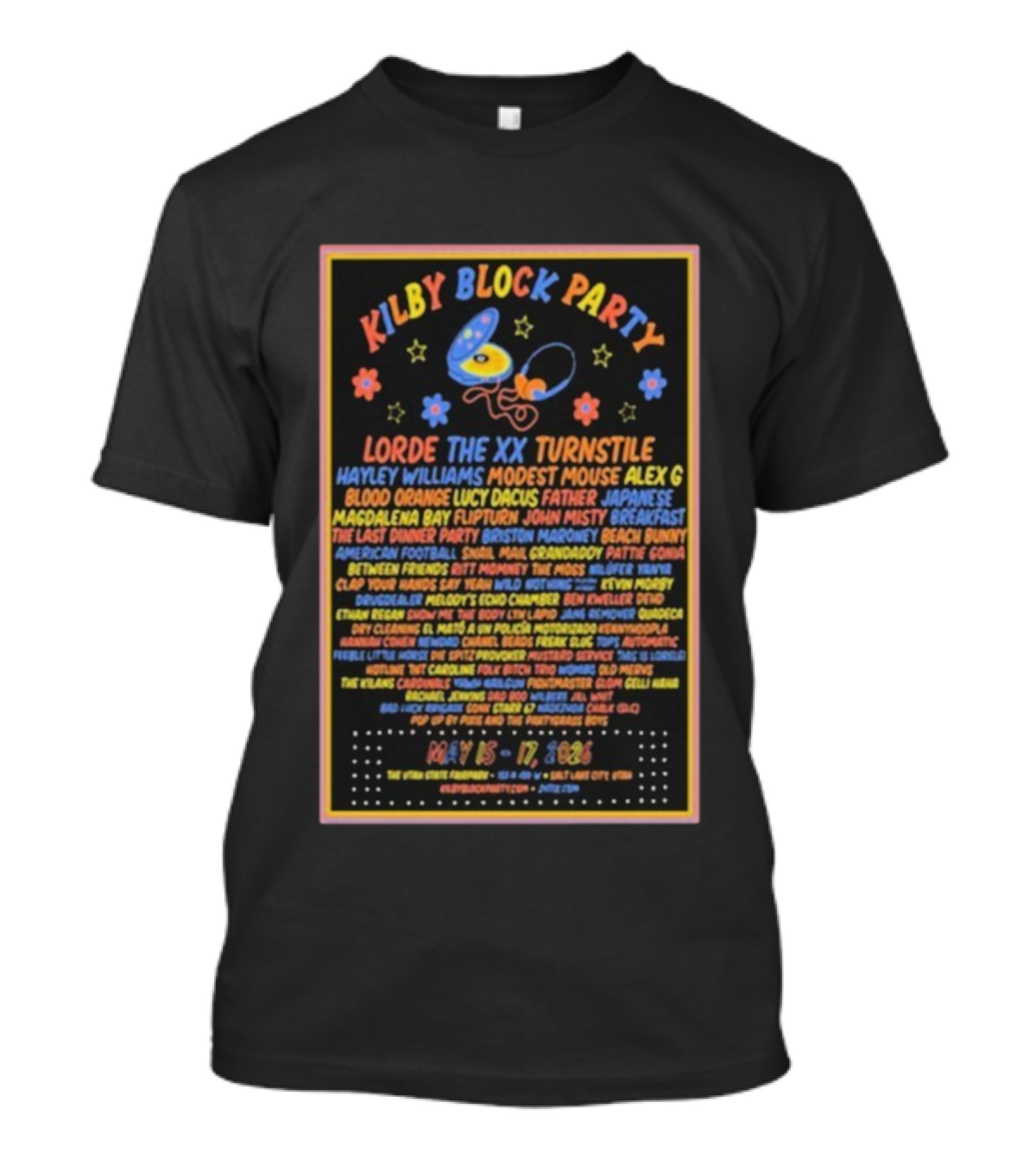 Kilby Block Party 2026 Salt Lake City Lorde The XX Hayley Williams Modest Mouse Lineup May 15-17 T-Shirt