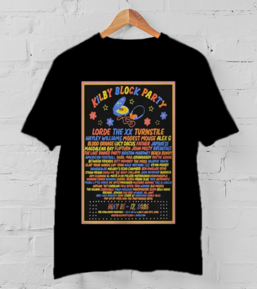 Kilby Block Party 2026 Salt Lake City Lorde The XX Hayley Williams Modest Mouse Lineup May 15-17 T-Shirt