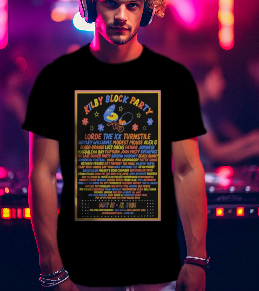 Kilby Block Party 2026 Salt Lake City Lorde The XX Hayley Williams Modest Mouse Lineup May 15-17 T-Shirt