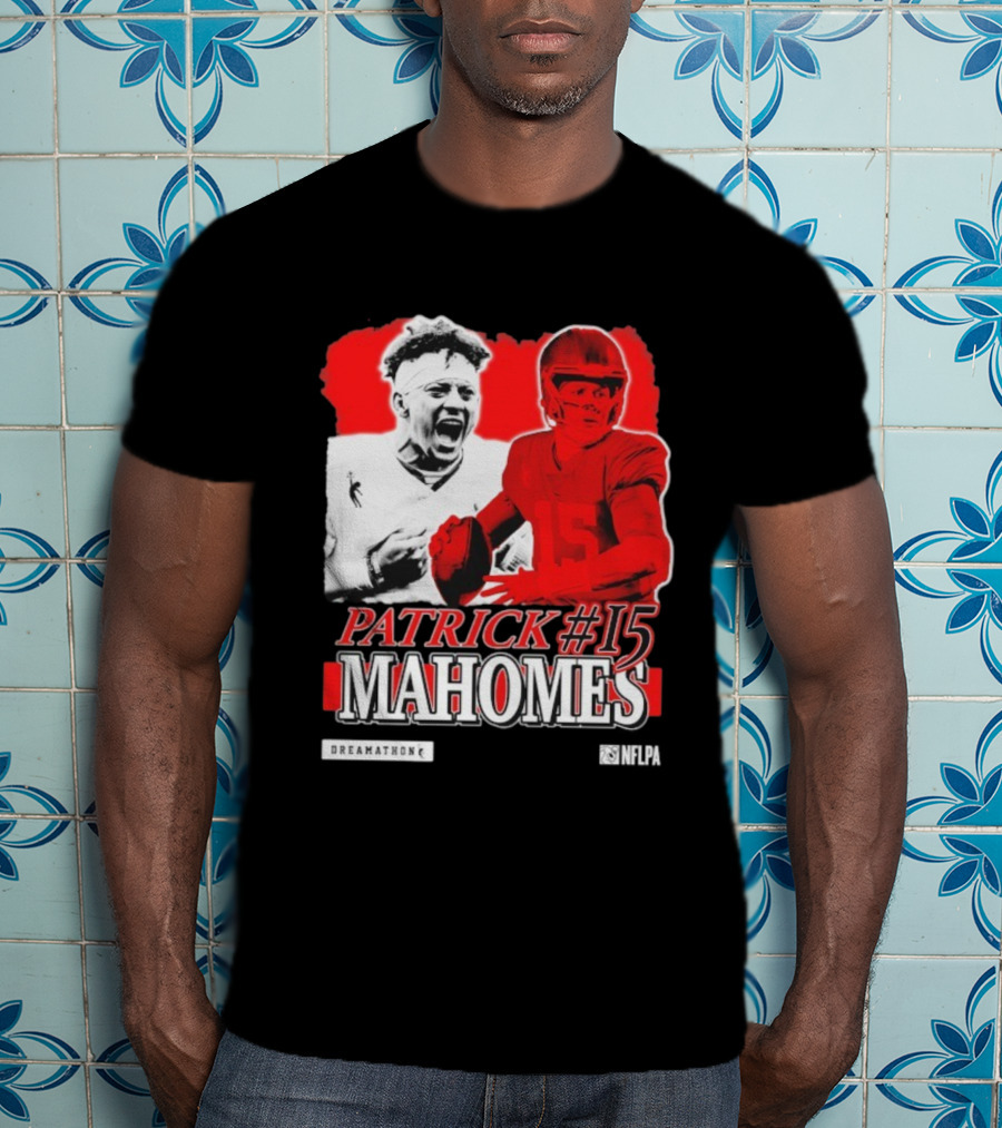 Patrick Mahomes #15 Dreamathon Red Football Legend T-Shirt