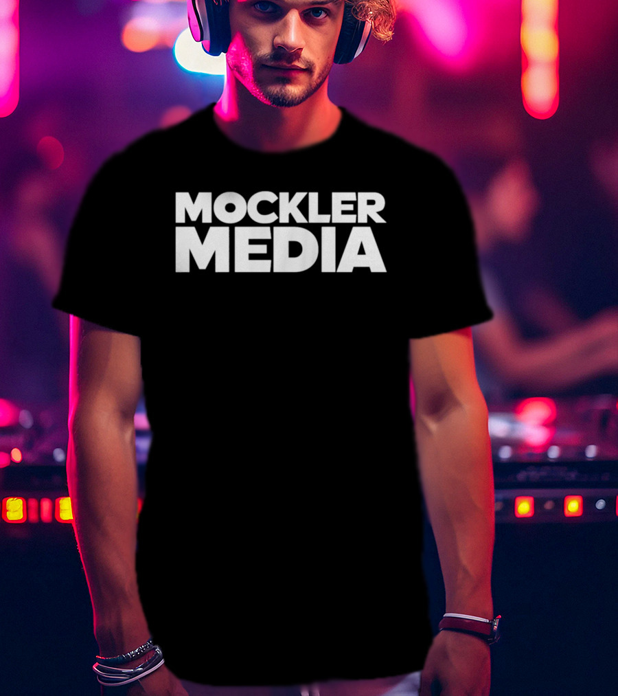 Mockler Media Brand Identity Vertical Text T-Shirt