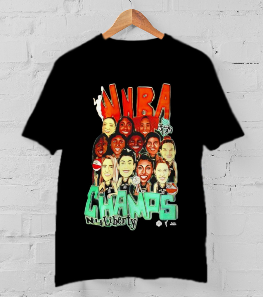 New York Liberty WNBA Champs 2024 Team Celebration T-Shirt