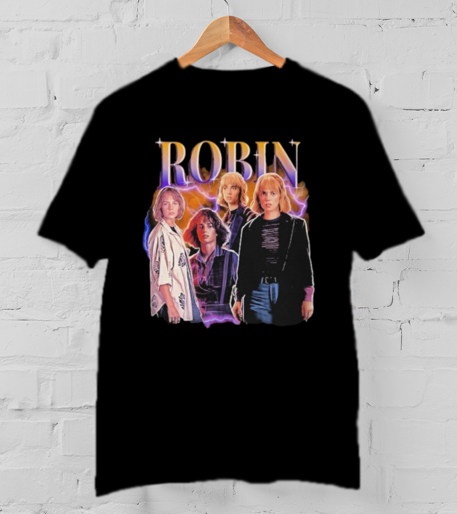 Robin Hearthrob Stranger Things Retro Lightning Style T-Shirt