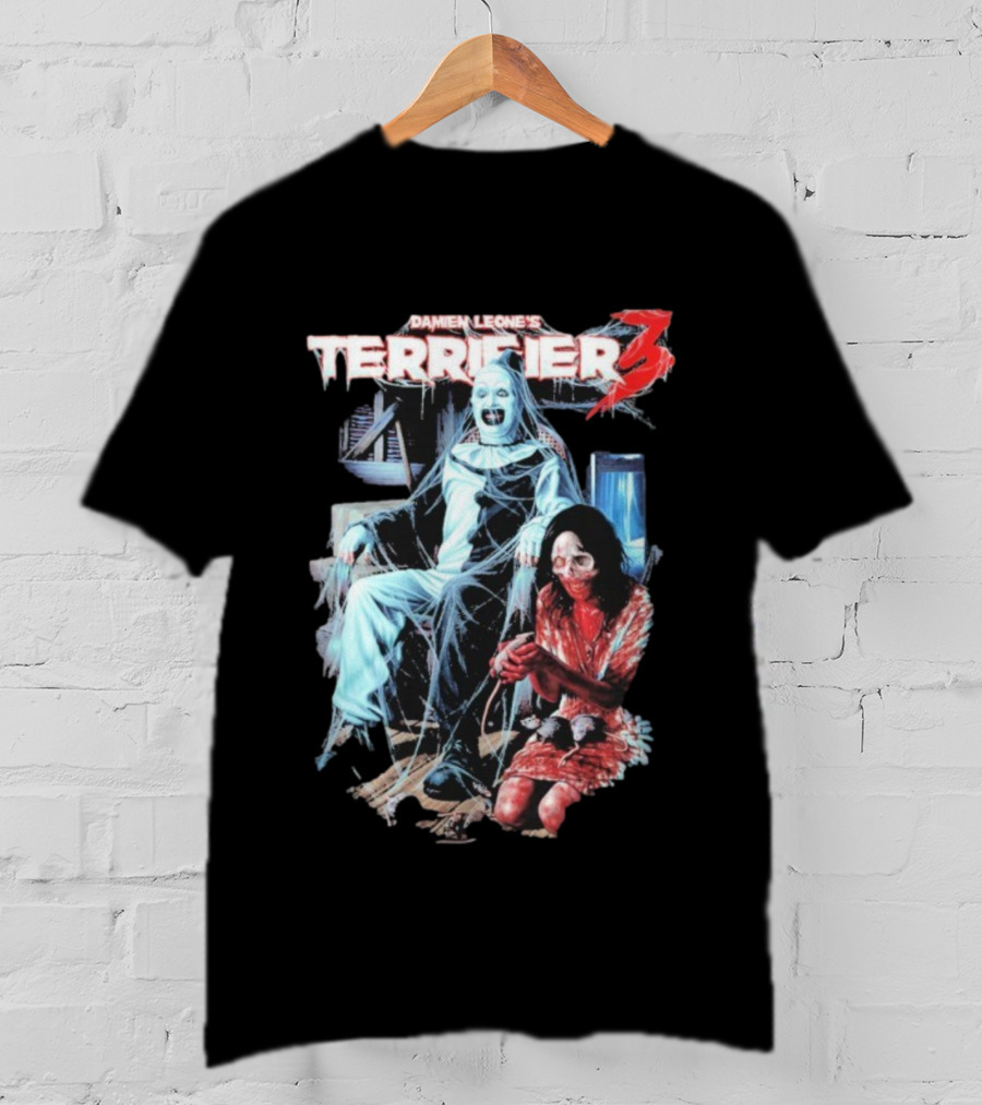 Damien Leone's Terrifier 3 Halloween Horror Scene T-Shirt