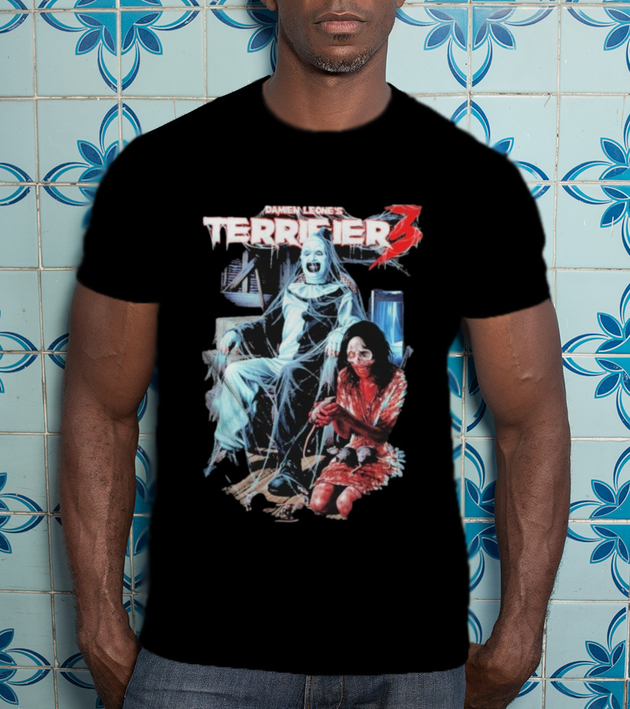 Damien Leone's Terrifier 3 Halloween Horror Scene T-Shirt
