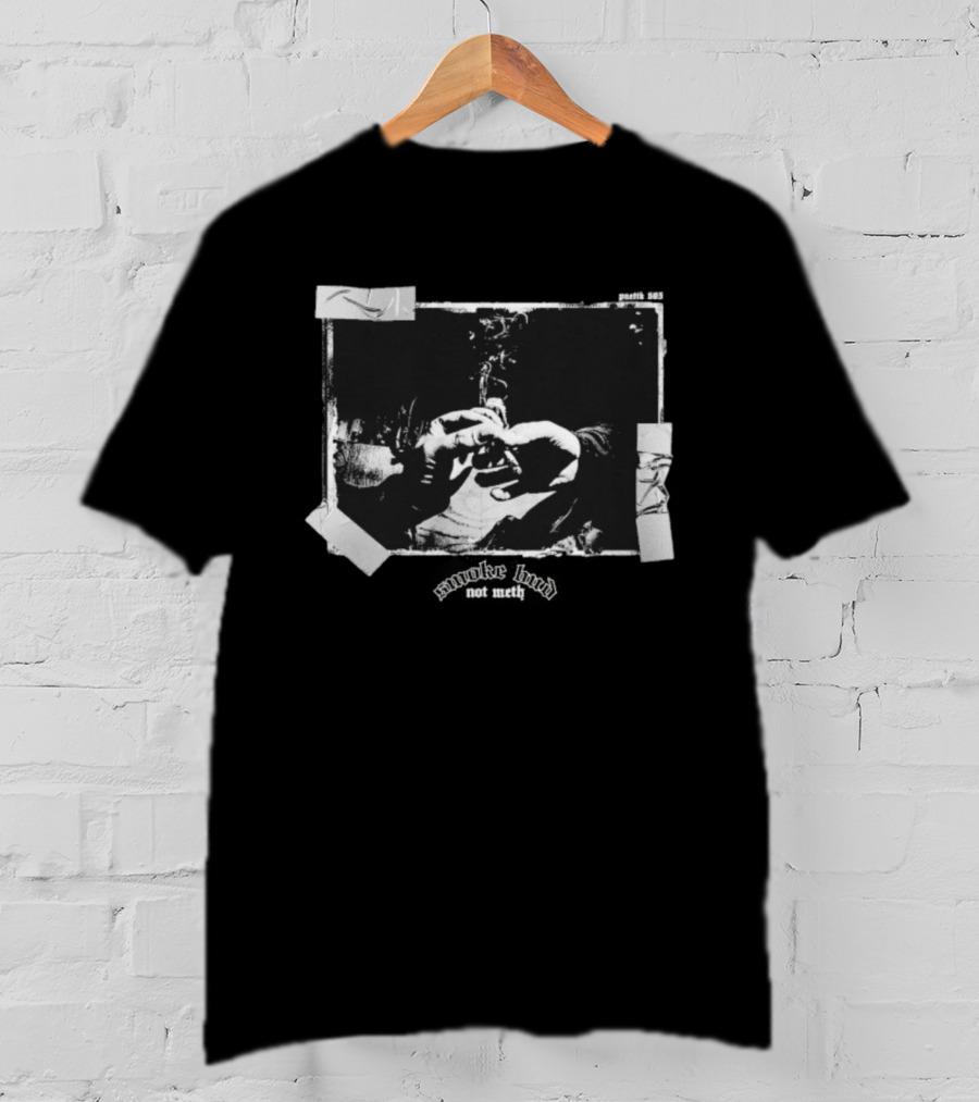 Smoke Bud Not Meth Poetik 685 Hands Rolling Smoky Image T-Shirt