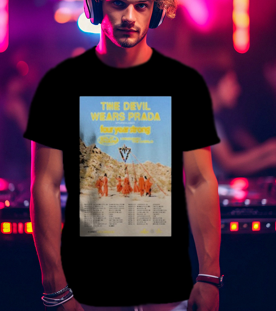 The Devil Wears Prada Four Year Strong 2024 Tour With Microwave And Loathe T-Shirt