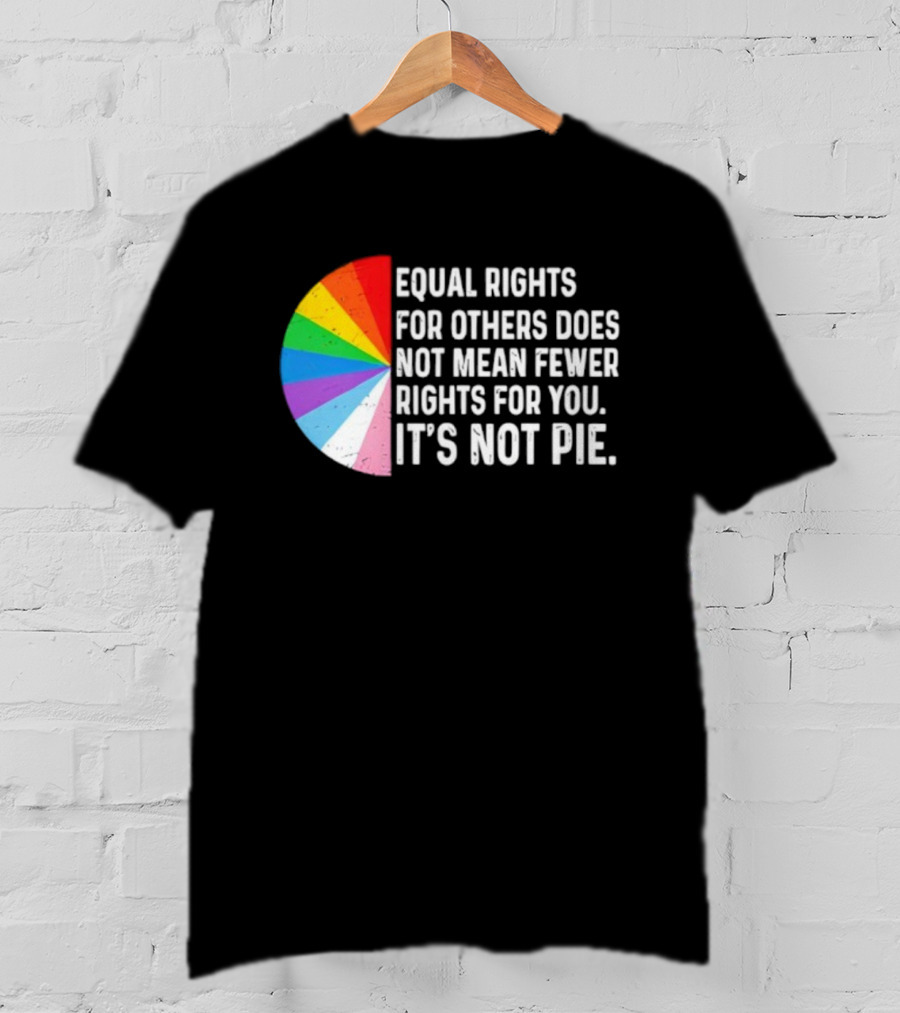 Equal Rights For Others Does Not Mean Fewer Rights For You It's Not Pie LGBTQ Pride Rainbow T-Shirt