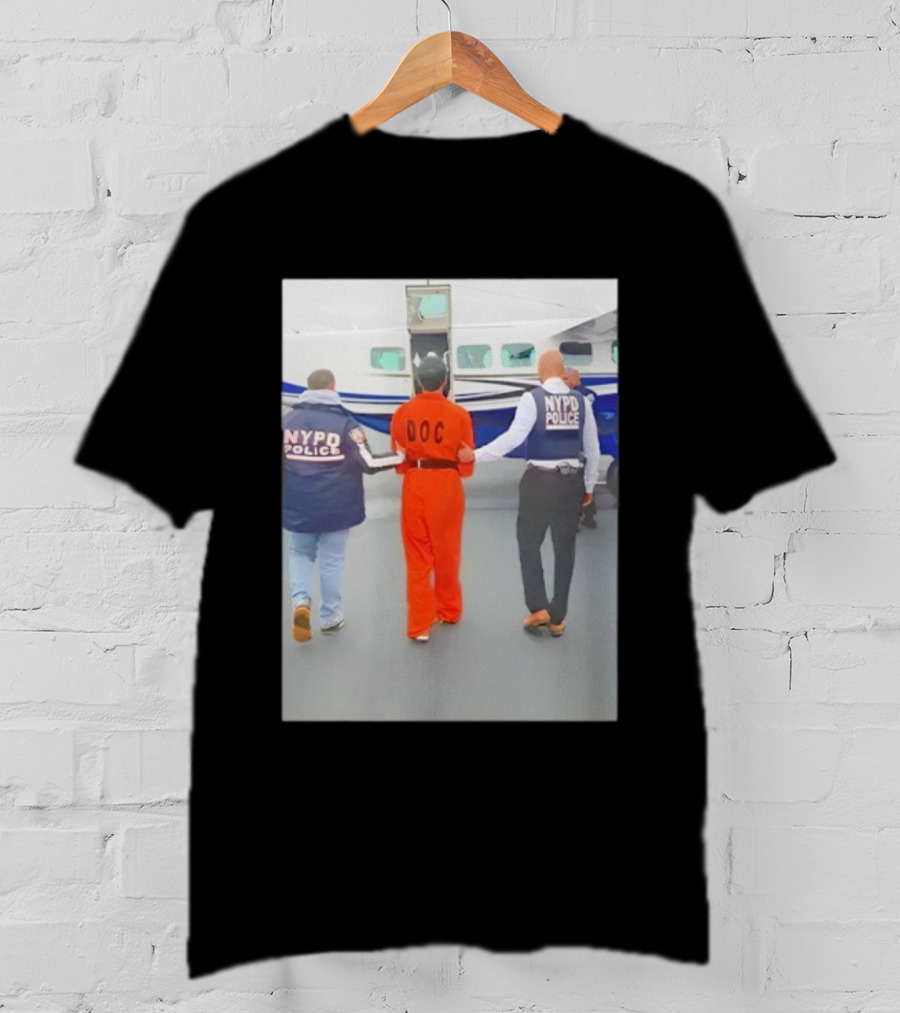NYC Luigi Mangione NYPD Helicopter Escort DOC Inmate T-Shirt