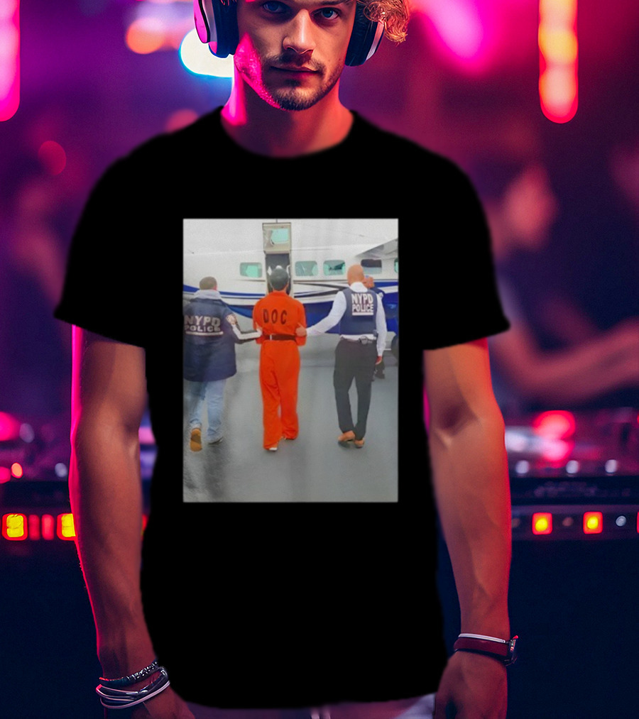 NYC Luigi Mangione NYPD Helicopter Escort DOC Inmate T-Shirt