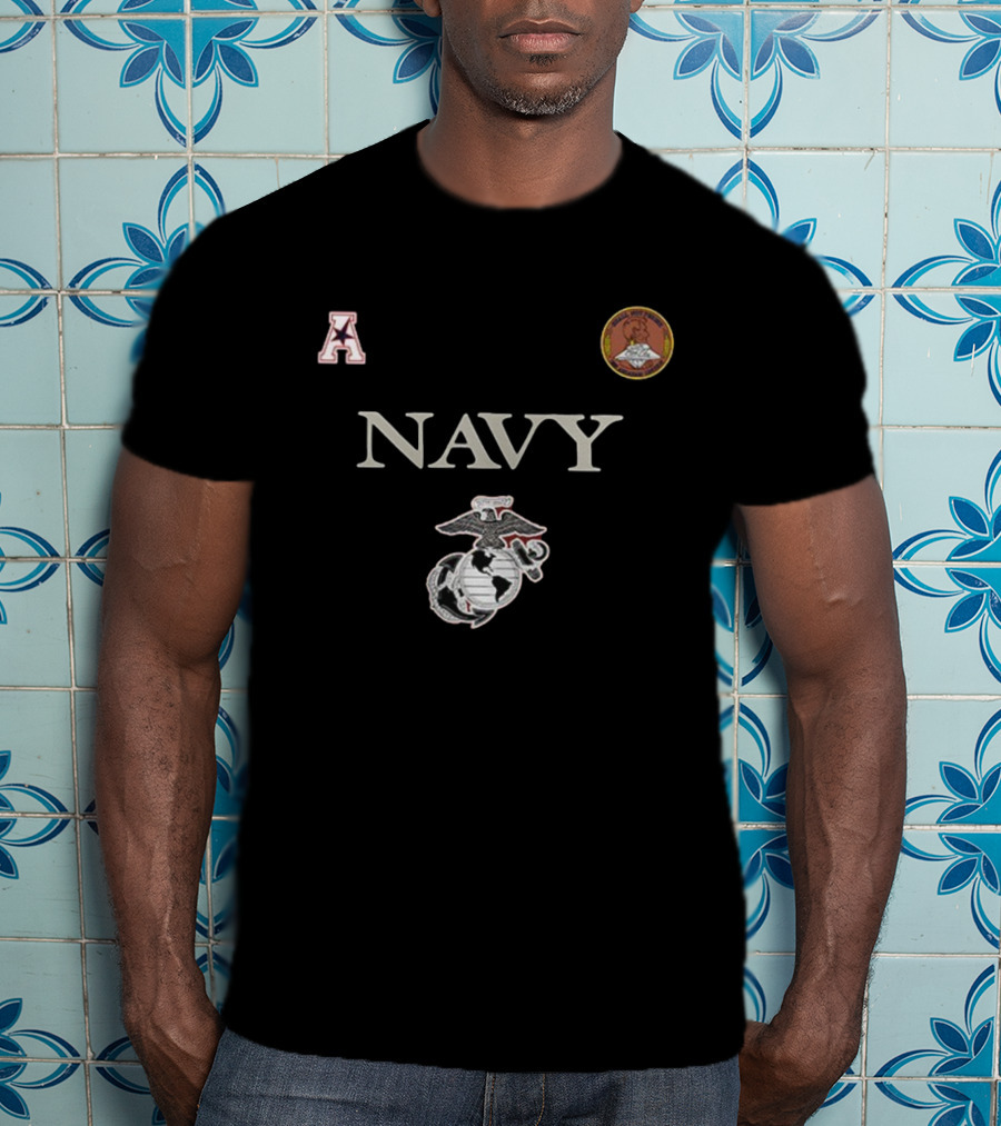 Navy Midshipmen Marine Corps Heritage Arched Letter Emblem T-Shirt