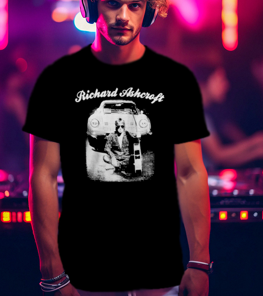 Richard Ashcroft Vintage Style Retro Car Iconic Look T-Shirt
