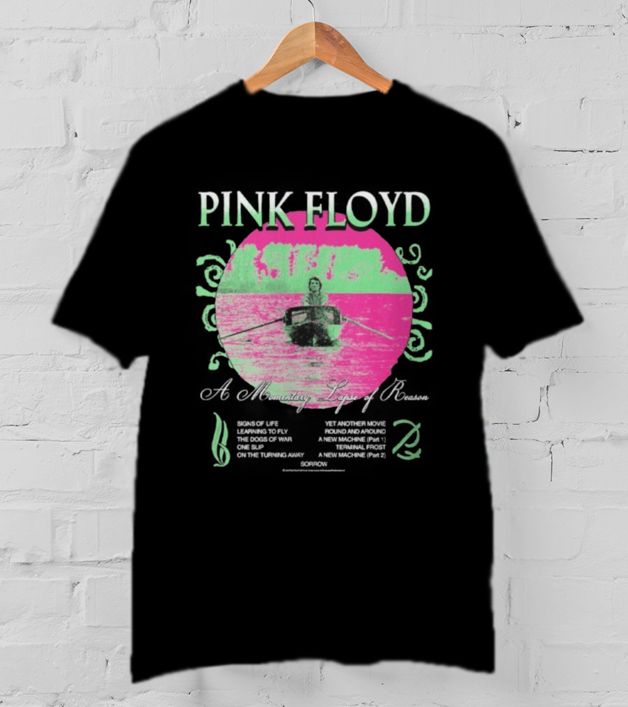 Pink Floyd A Momentary Lapse Of Reason Neon Rowing Scene T-Shirt