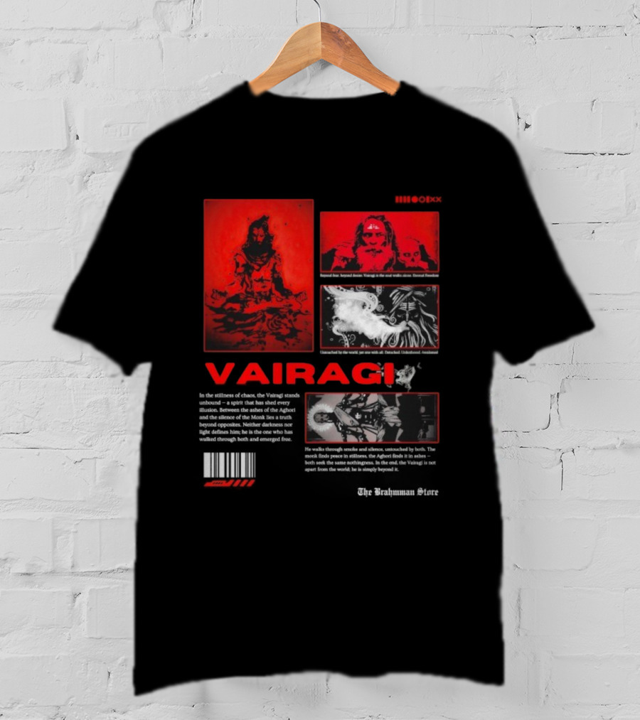 Vairagi The Brahmman Beyond Time Meditative Spiritual Essence T-Shirt