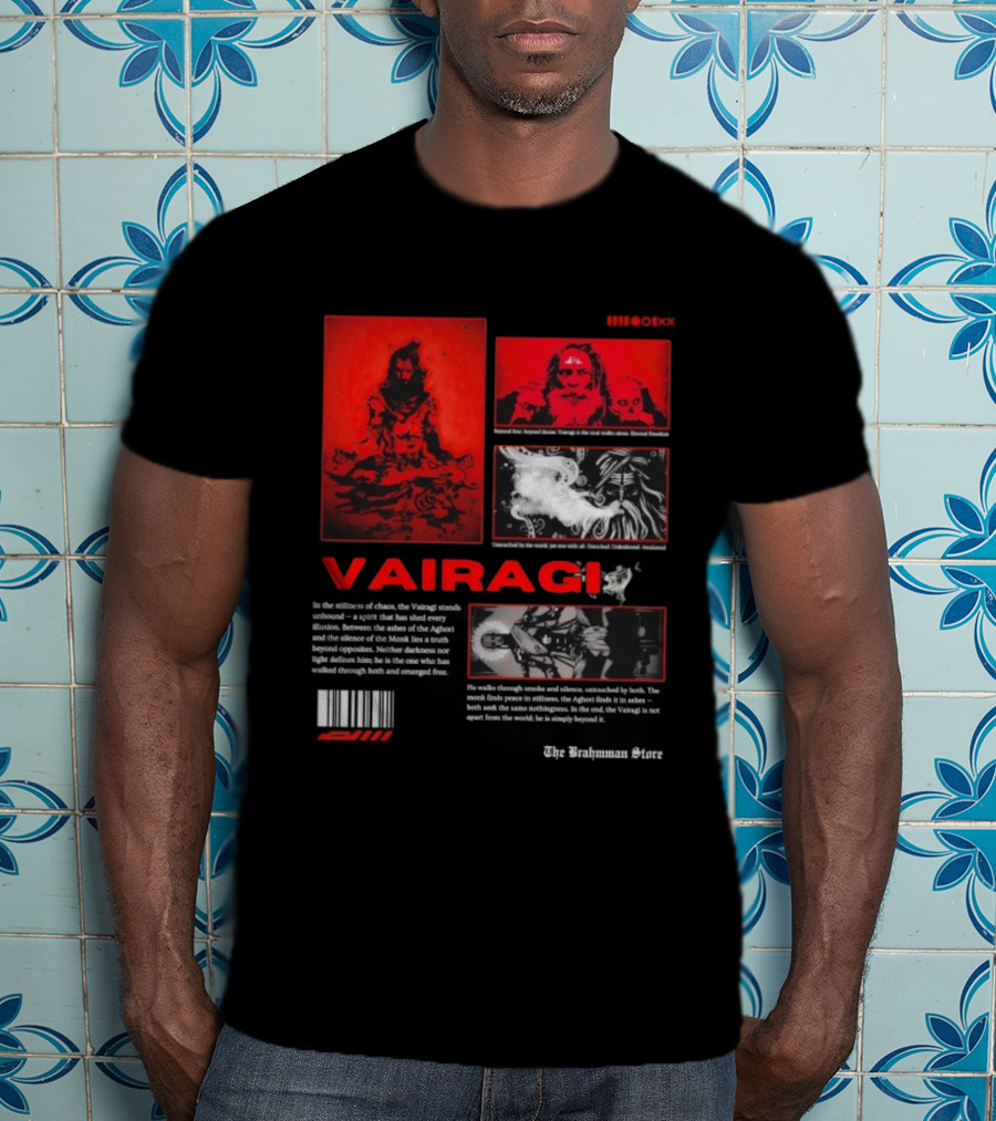 Vairagi The Brahmman Beyond Time Meditative Spiritual Essence T-Shirt