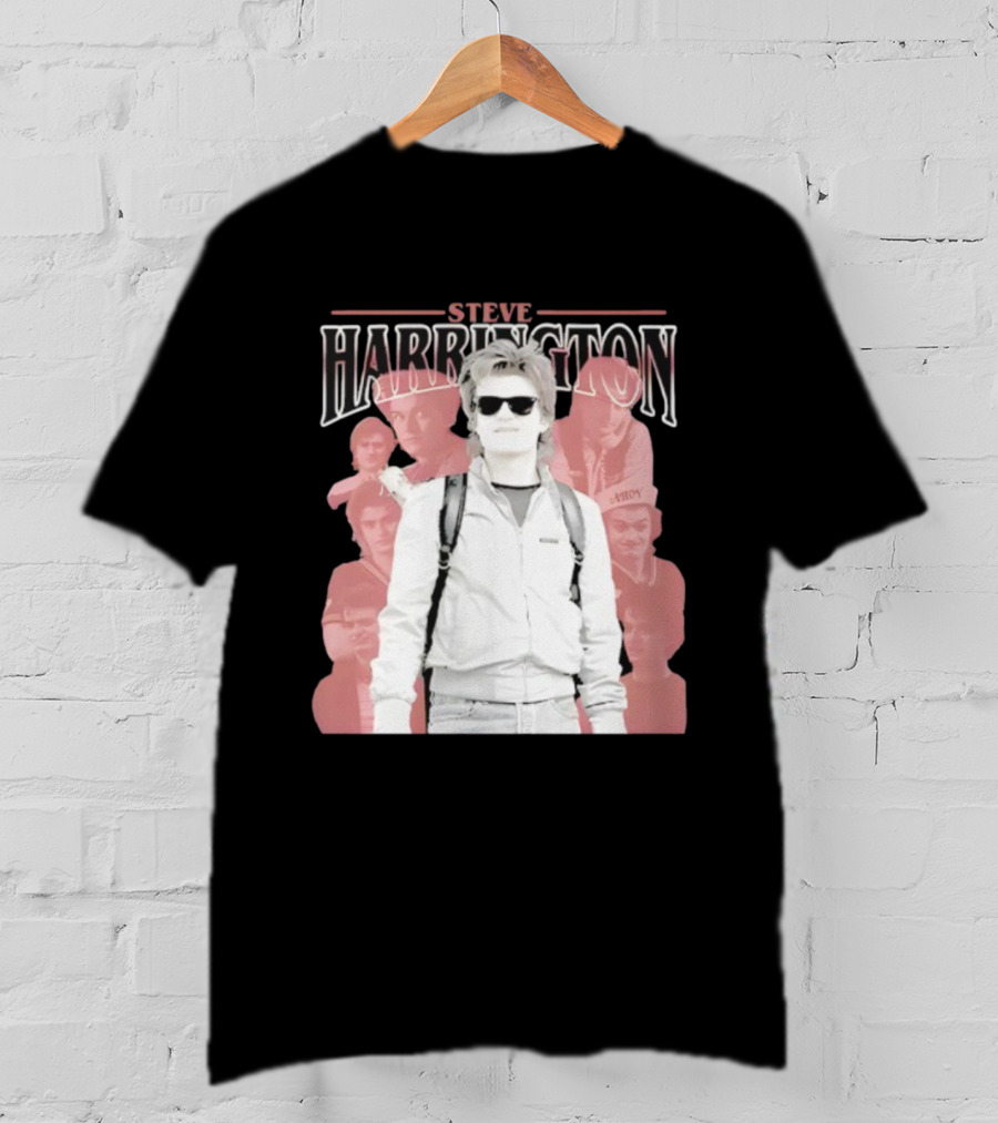 Steve Harrington Iconic Stranger Things Character Collage T-Shirt