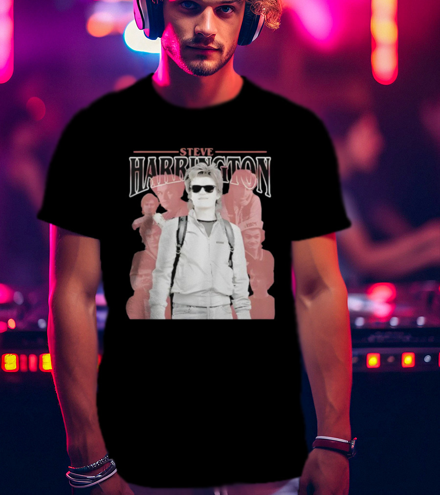 Steve Harrington Iconic Stranger Things Character Collage T-Shirt
