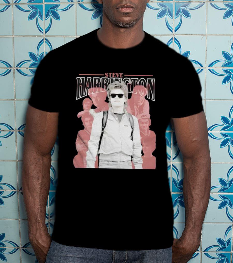 Steve Harrington Iconic Stranger Things Character Collage T-Shirt