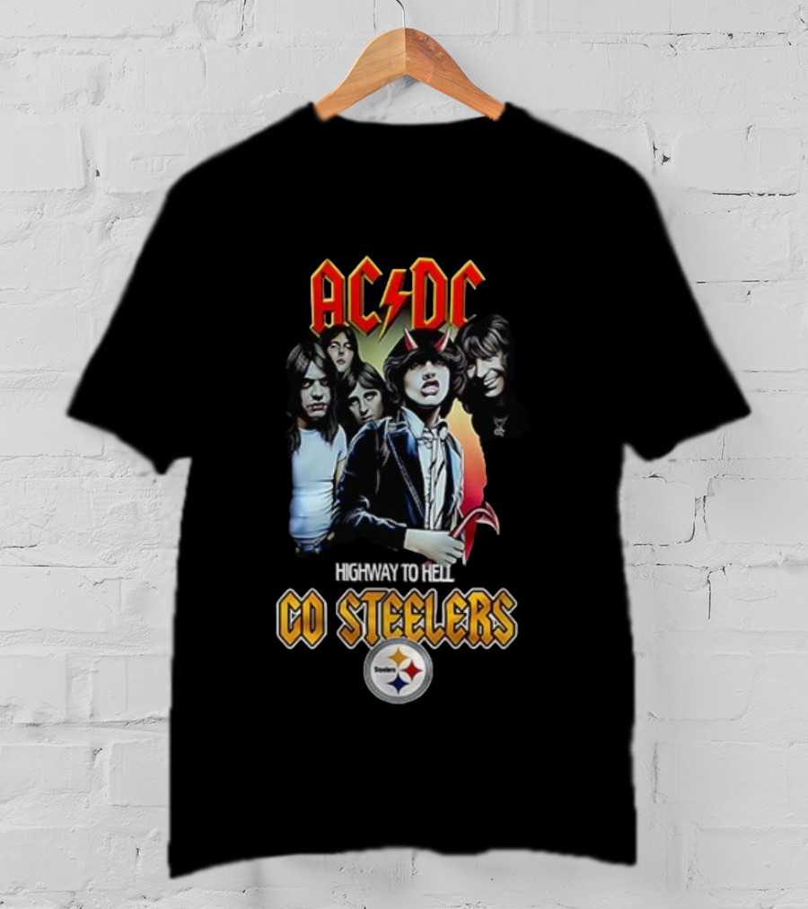 ACDC Highway To Hell Pittsburgh Steelers Go Steelers T-Shirt