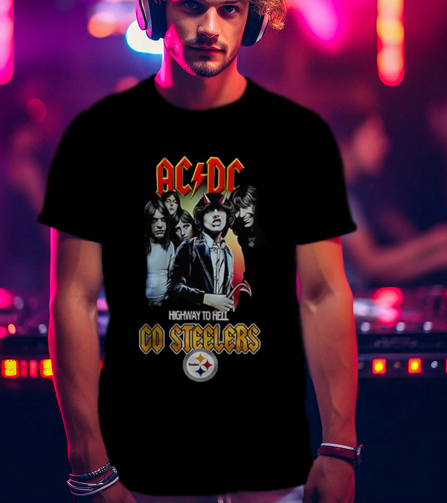 ACDC Highway To Hell Pittsburgh Steelers Go Steelers T-Shirt