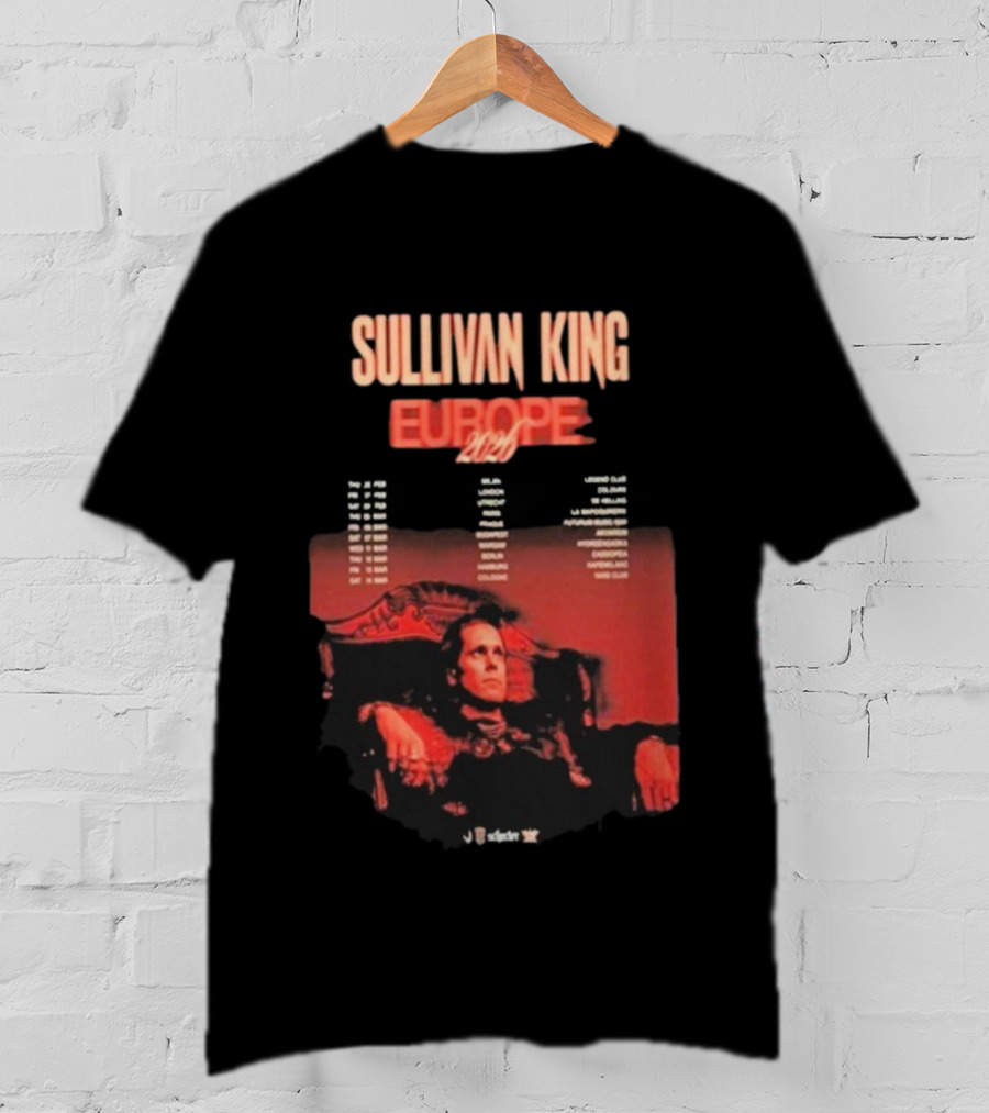 Sullivan King Europe 2026 Tour Dates And Locations T-Shirt