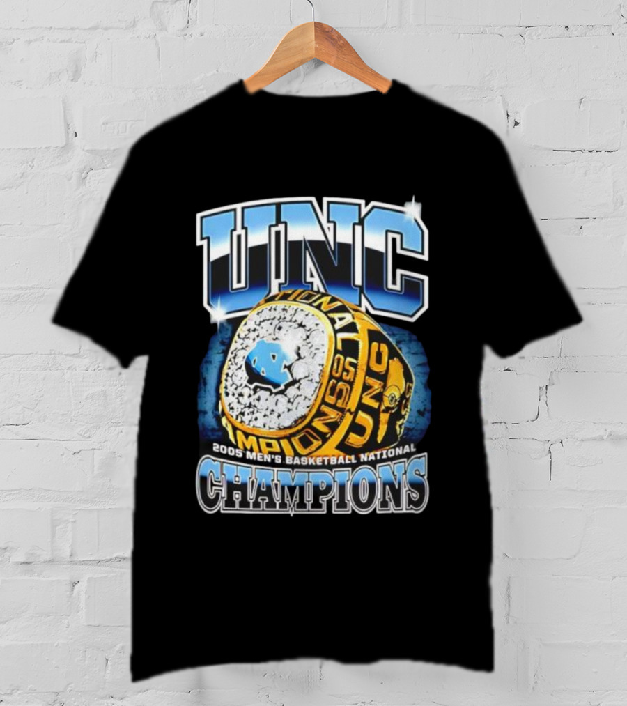 UNC 2005 Men's Basketball National Champions Ring T-Shirt