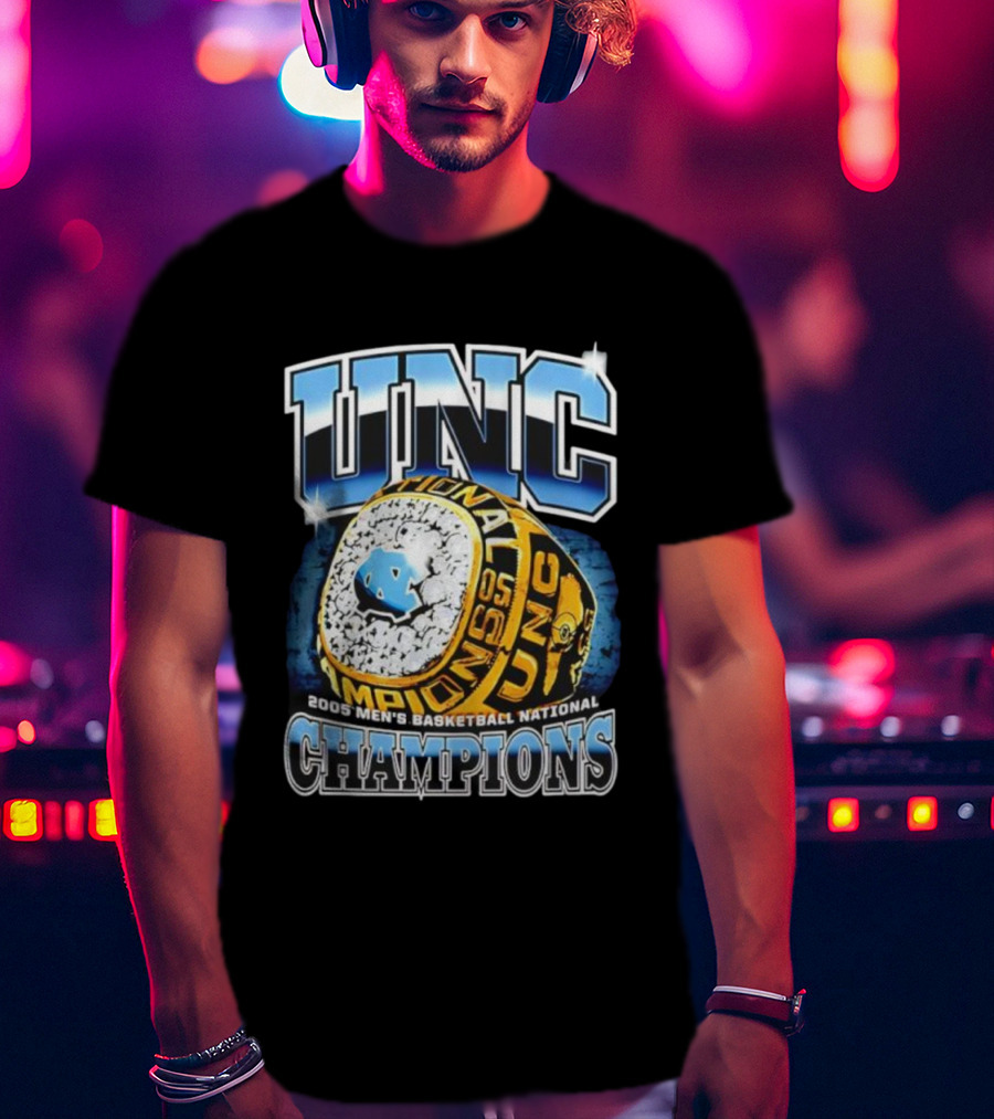 UNC 2005 Men's Basketball National Champions Ring T-Shirt