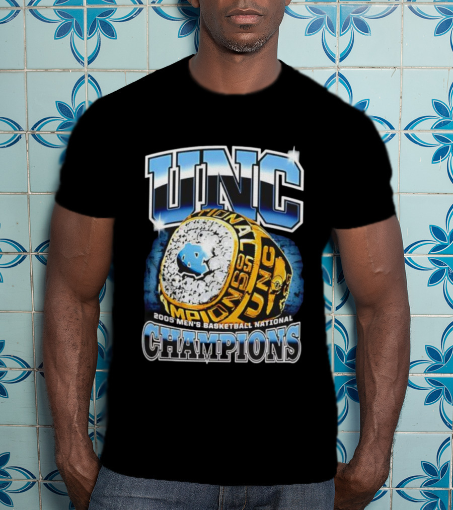 UNC 2005 Men's Basketball National Champions Ring T-Shirt